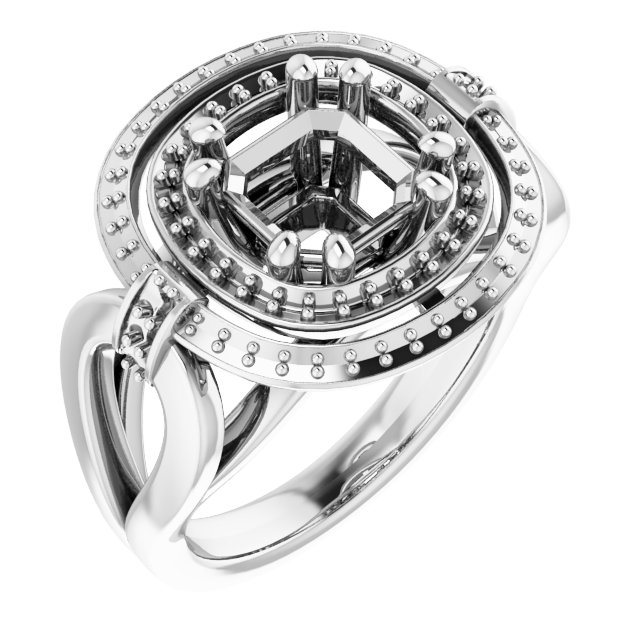 Double Halo-Style Ring