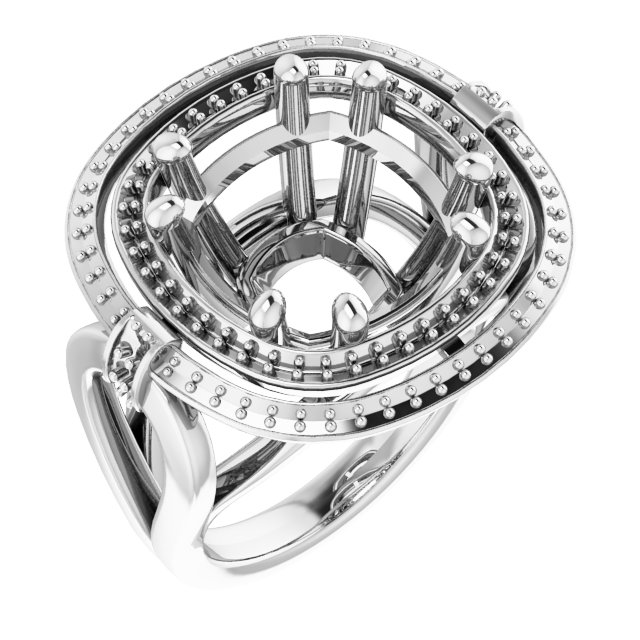 Double Halo-Style Ring
