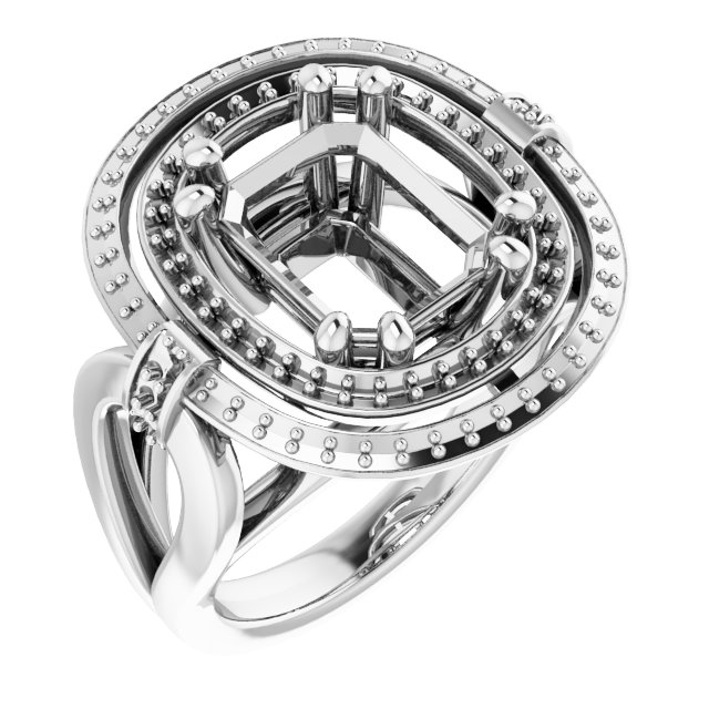 Double Halo-Style Ring