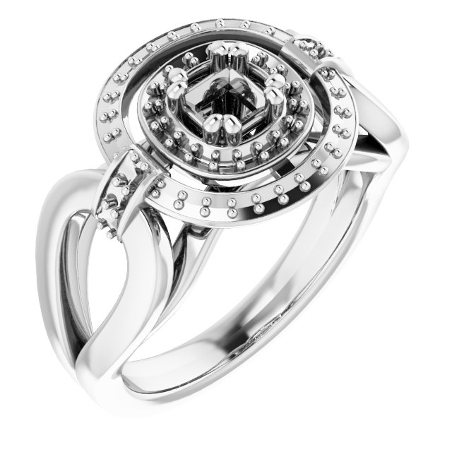 Double Halo-Style Ring
