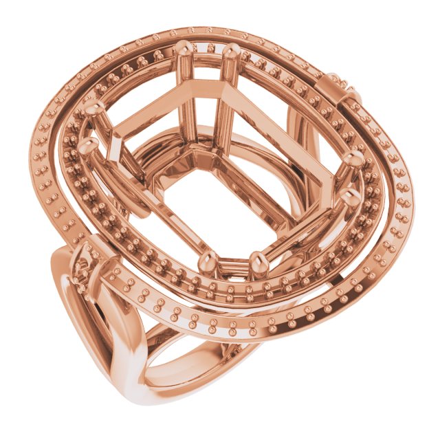Double Halo-Style Ring