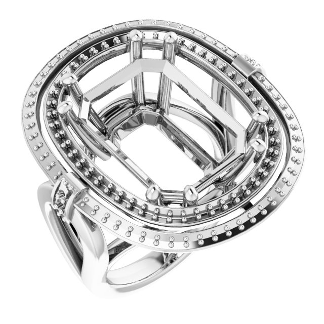 Double Halo-Style Ring