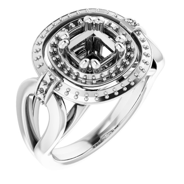 Double Halo-Style Ring