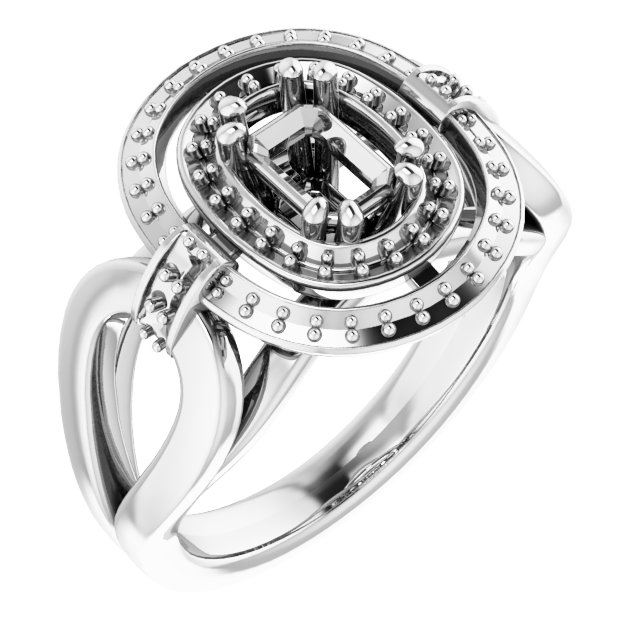 Double Halo-Style Ring