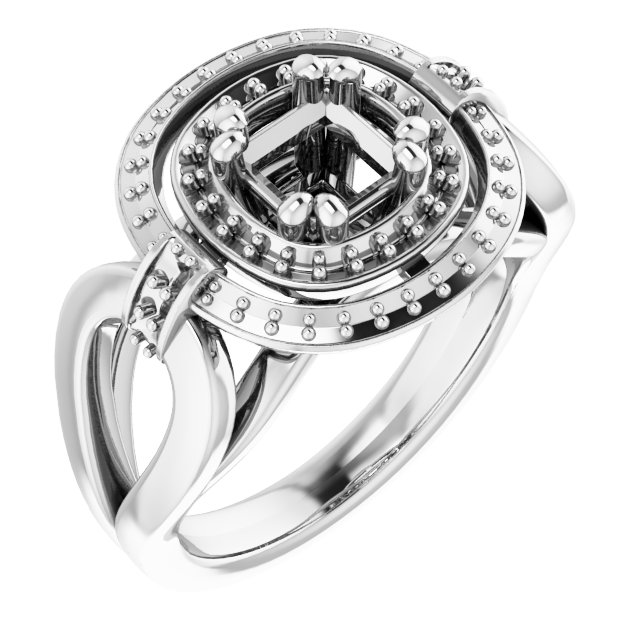 Double Halo-Style Ring