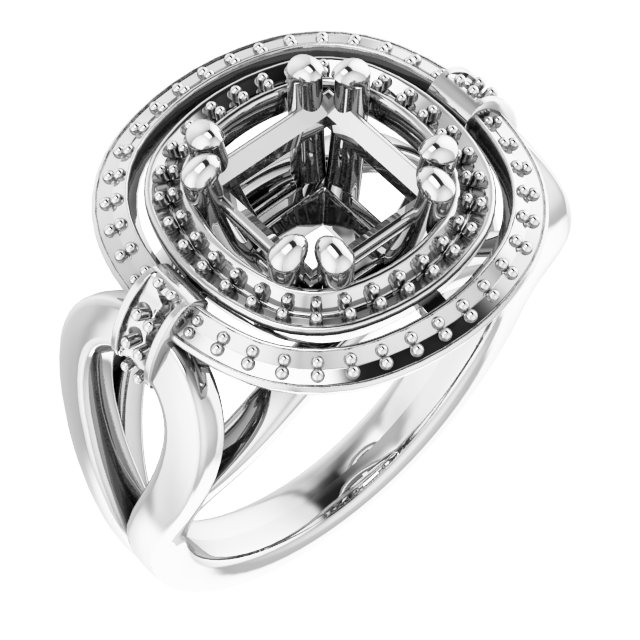 Double Halo-Style Ring