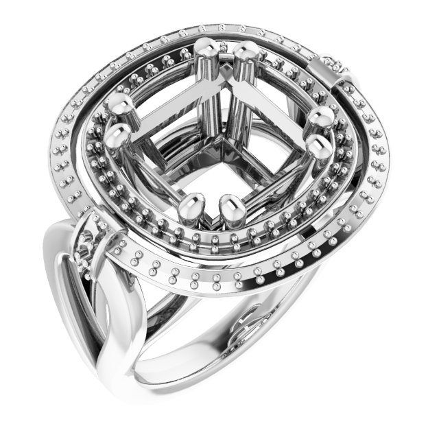 Double Halo-Style Ring