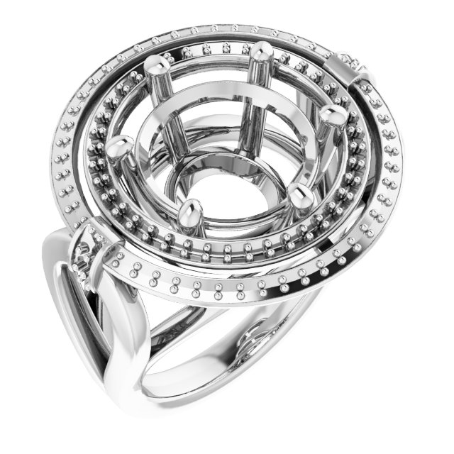 Double Halo-Style Ring