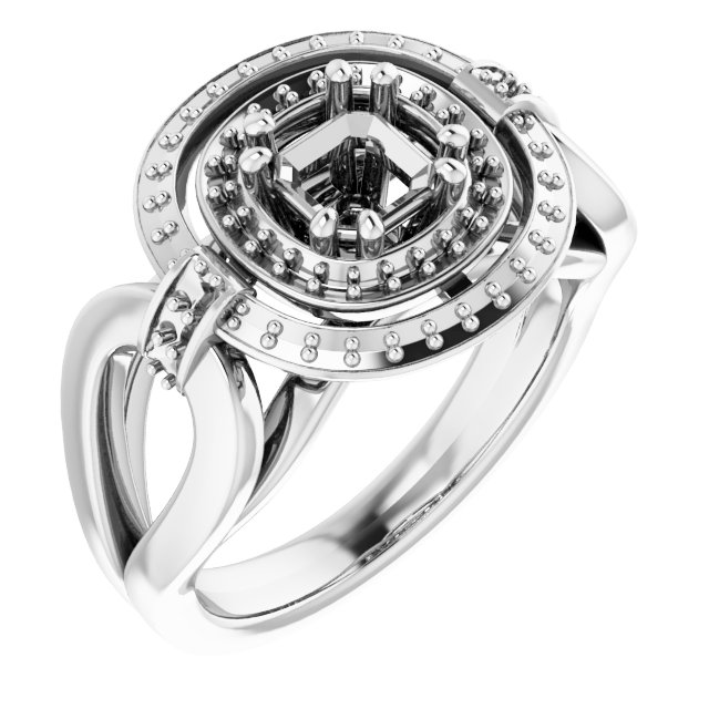 Double Halo-Style Ring