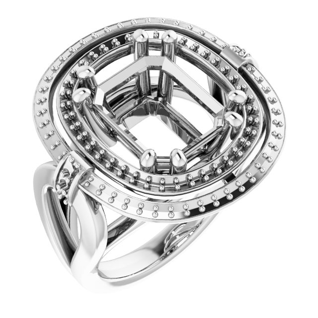 Double Halo-Style Ring