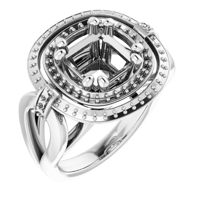 Double Halo-Style Ring