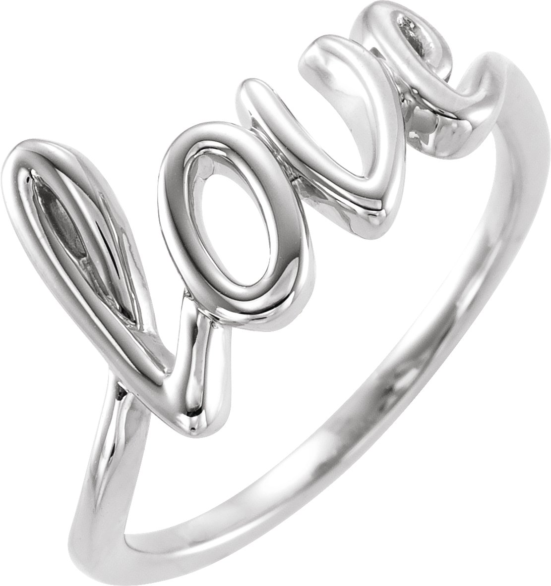 14K White Love Ring Ref. 16771022