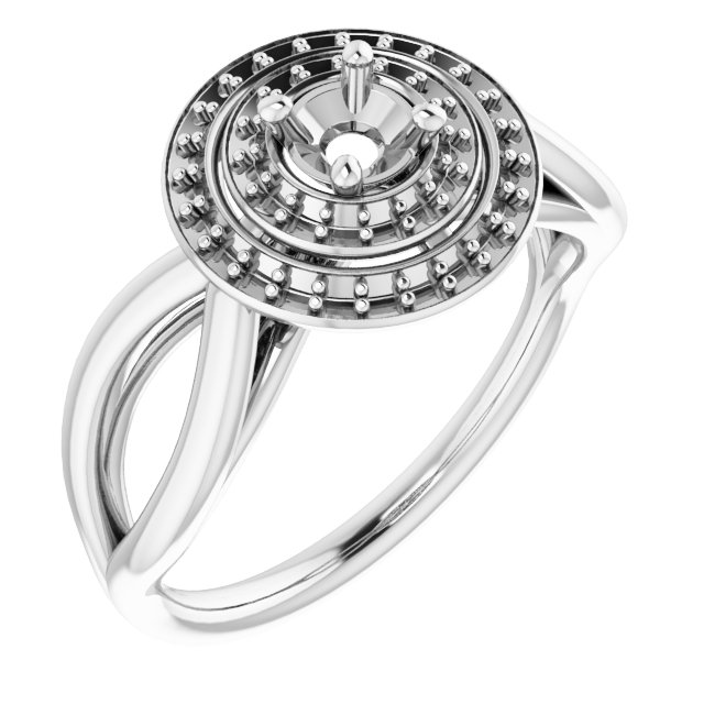 Double Halo-Style Ring