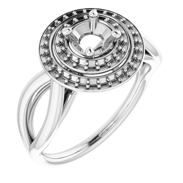 Double Halo-Style Ring
