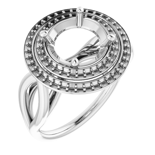 Double Halo-Style Ring