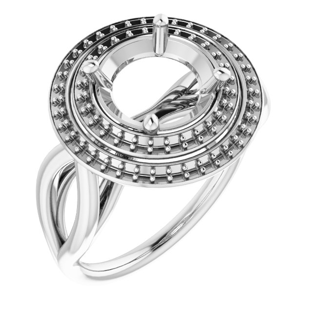 Double Halo-Style Ring