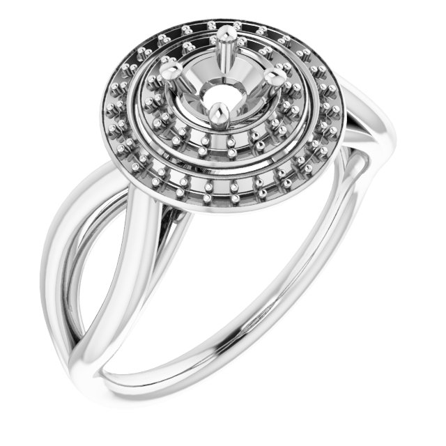 Double Halo-Style Ring