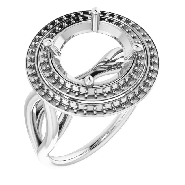 Double Halo-Style Ring
