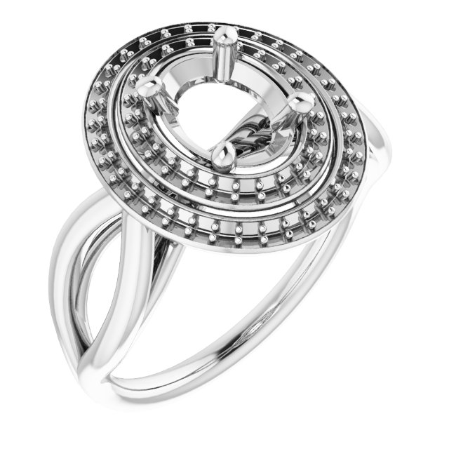 Double Halo-Style Ring