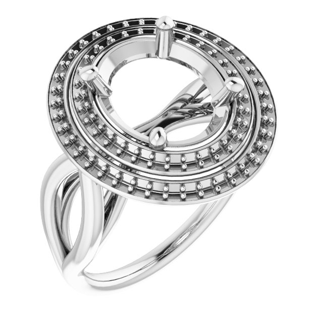 Double Halo-Style Ring