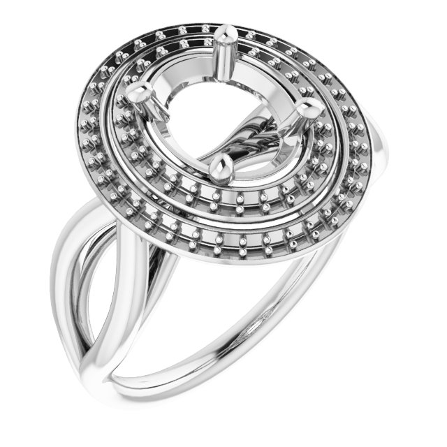 Double Halo-Style Ring