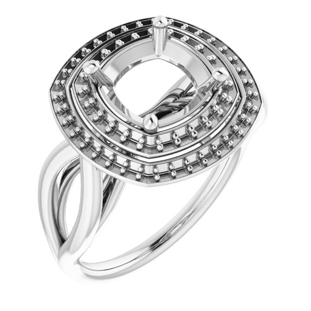 Double Halo-Style Ring