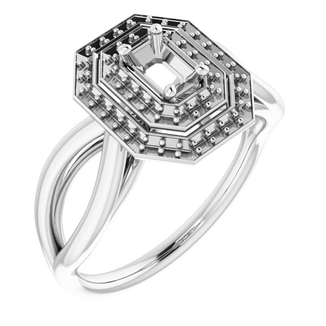 Double Halo-Style Ring