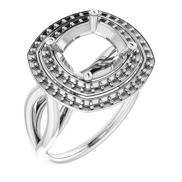 Double Halo-Style Ring