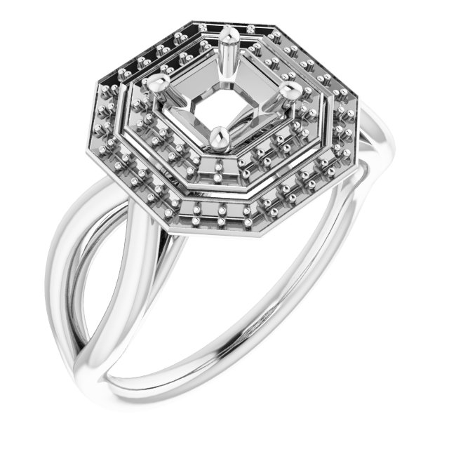 Double Halo-Style Ring