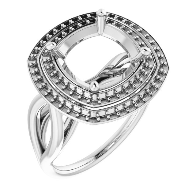 Double Halo-Style Ring