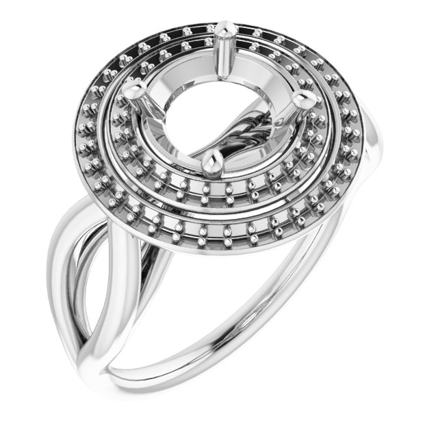 Double Halo-Style Ring