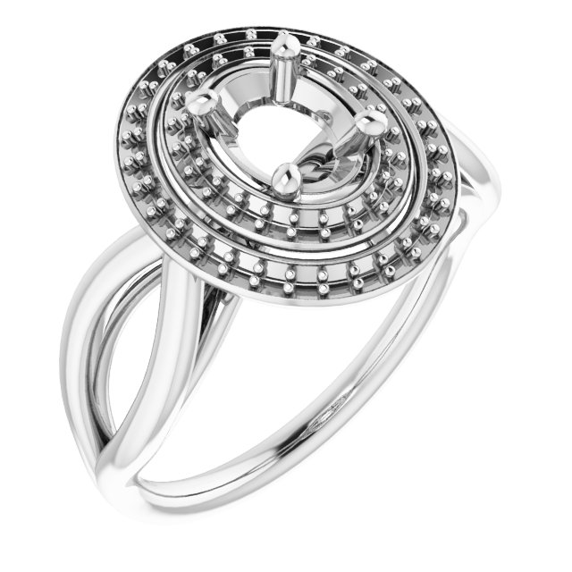 Double Halo-Style Ring