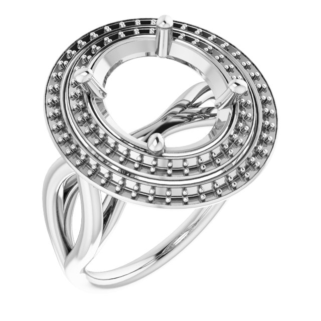Double Halo-Style Ring