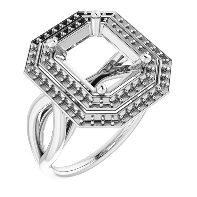 Double Halo-Style Ring