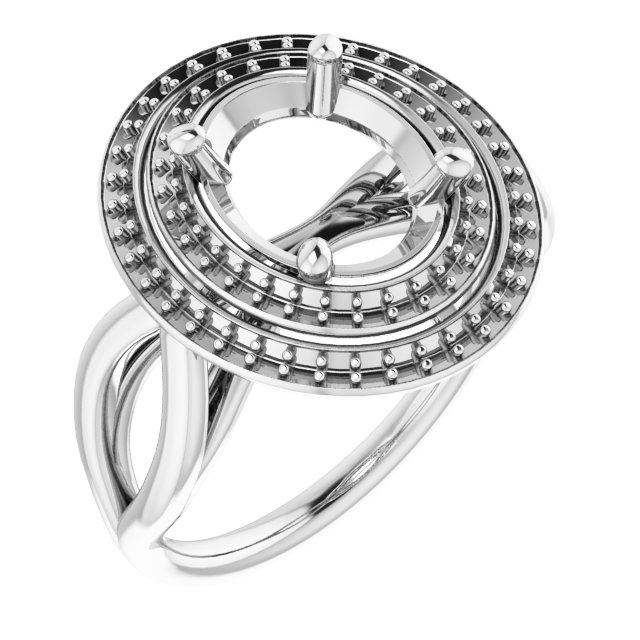 Double Halo-Style Ring