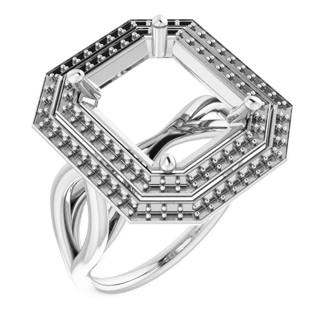 Double Halo-Style Ring