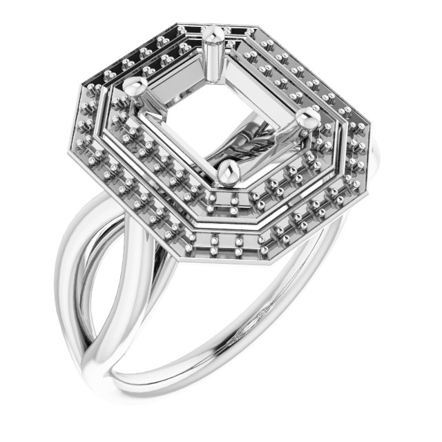 Double Halo-Style Ring