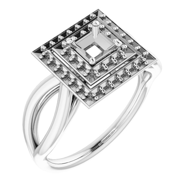 Double Halo-Style Ring