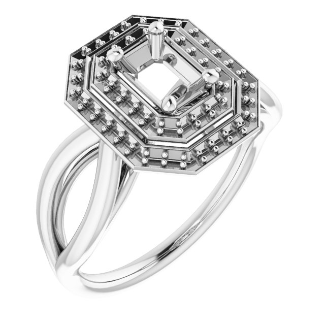 Double Halo-Style Ring