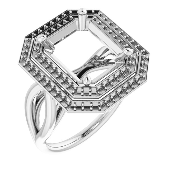 Double Halo-Style Ring