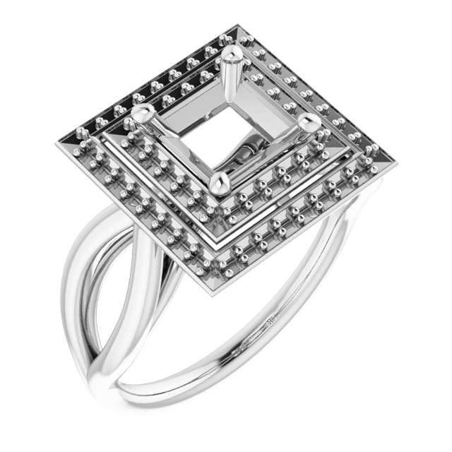 Double Halo-Style Ring