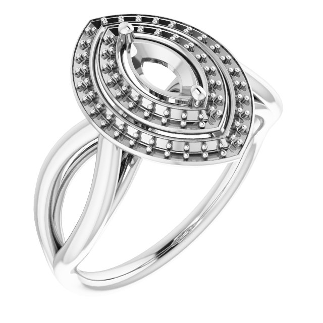 Double Halo-Style Ring