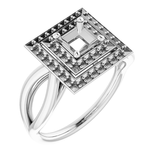 Double Halo-Style Ring
