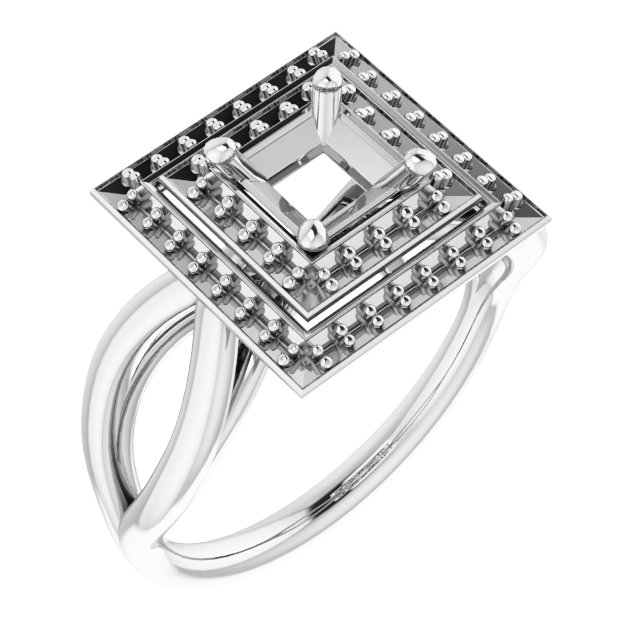 Double Halo-Style Ring