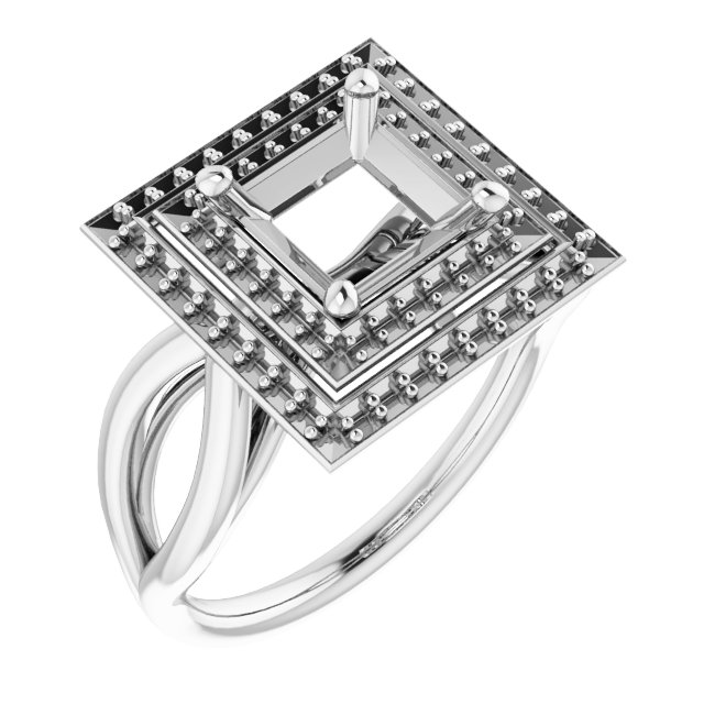 Double Halo-Style Ring
