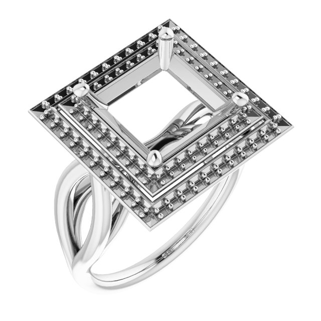 Double Halo-Style Ring