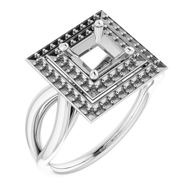 Double Halo-Style Ring