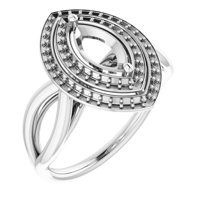Double Halo-Style Ring