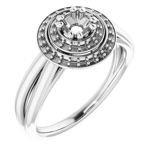 Double Halo-Style Ring