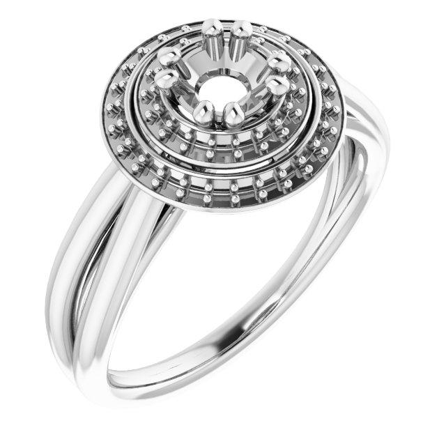 Double Halo-Style Ring